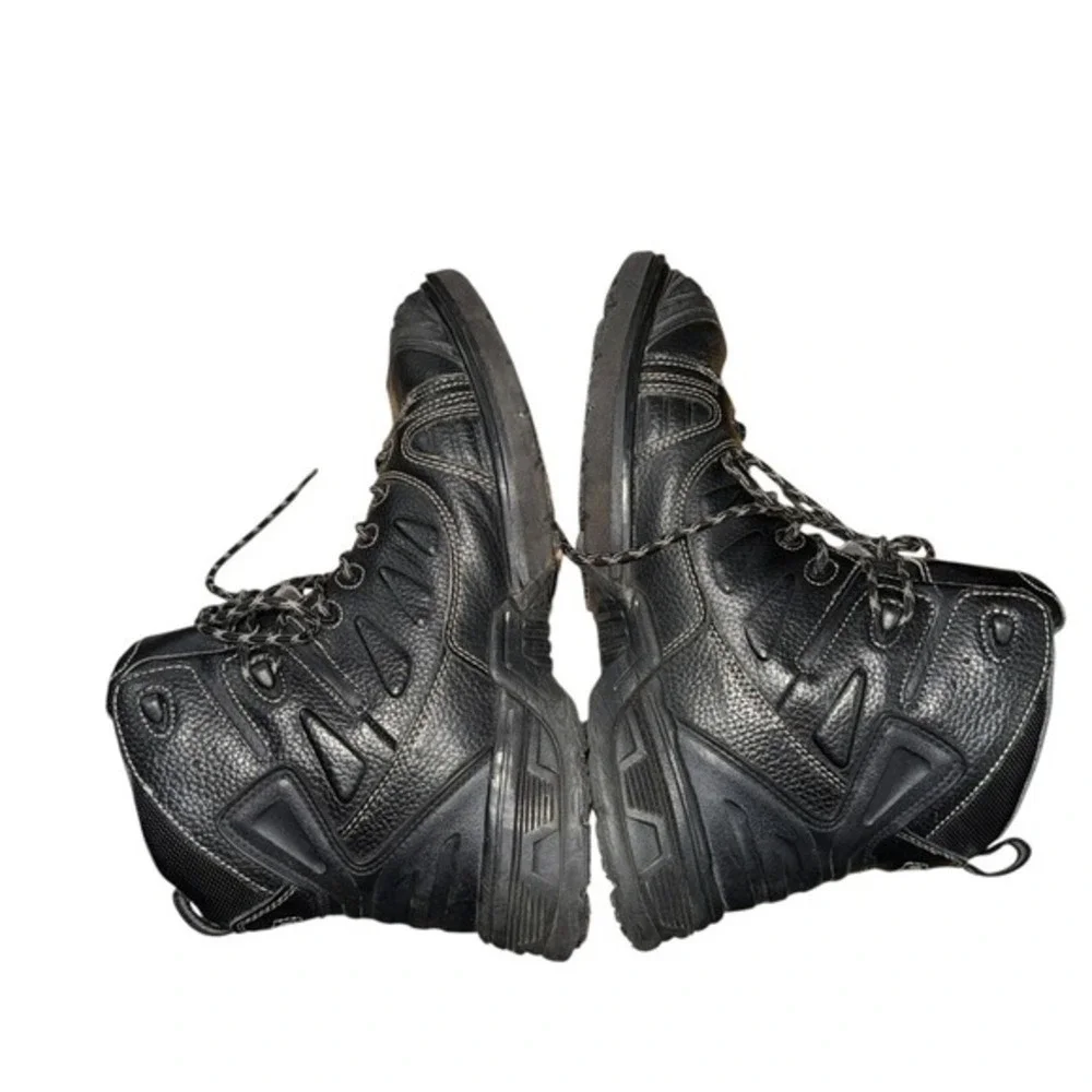 Harley Davidson Motorcycle Leather Mens 10 Pre-Owned Black Boots Foxfield D93344